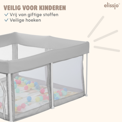 Elissio® Grondbox Inklapbaar  125×125 cm  Grijs