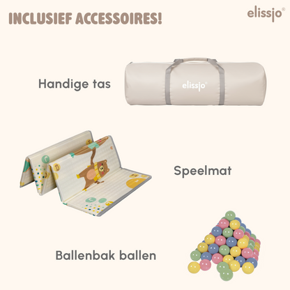 Elissio® Grondbox Inklapbaar 125×125 cm Beige