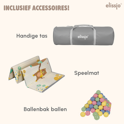 Elissio® Grondbox Inklapbaar  125×125 cm  Grijs