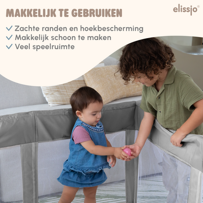 Elissio® Grondbox Inklapbaar  125×125 cm  Grijs