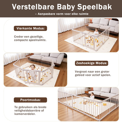 Japandi Beige Wooden Foldable Ground Box Multifunctional 130x130x70