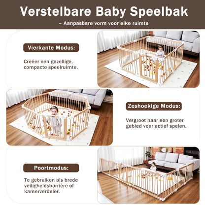 Houten Inklapbare Grondbox Multifunctioneel 130x130x70