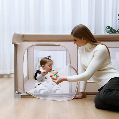 Elissio® Grondbox Inklapbaar 150x150 - Beige Speelballen Edition