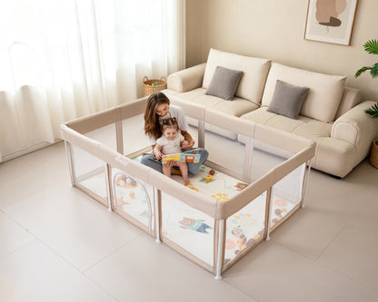 Elissio® Grondbox Inklapbaar 180×120 cm Beige Speelballen Edition