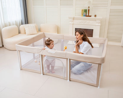 Elissio® Grondbox Inklapbaar 180×120 cm Beige Speelballen Edition